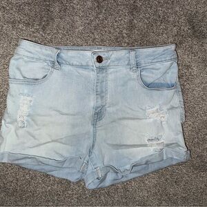 PacSun Light Blue Distressed Denim Shorts